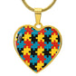 Puzzle Piece Heart Luxury Necklace