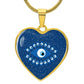 Blue Evil Eye Heart Luxury Necklace