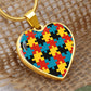 Puzzle Piece Heart Luxury Necklace