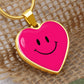 Pink Smiley Face Luxury Necklace