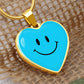 Turquoise Smiley Face Heart Luxury Necklace