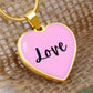 Pink Love Heart Luxury Necklace