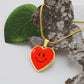Red Smiley Face Heart Luxury Necklace