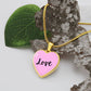 Pink Love Heart Luxury Necklace