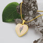 Violet  February Birth Flower Heart Luxury Necklace
