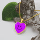 Purple Smiley Face Heart Luxury Necklace