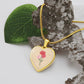 Carnation January Birth Flower Heart Luxury Necklace