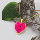 Pink Smiley Face Luxury Necklace
