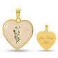 Daisy April Birth Flower Heart Luxury Necklace