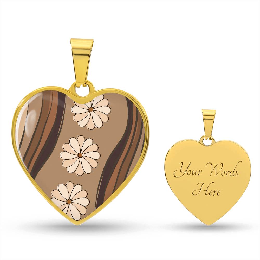 Daisy Waves Heart Luxury Necklace