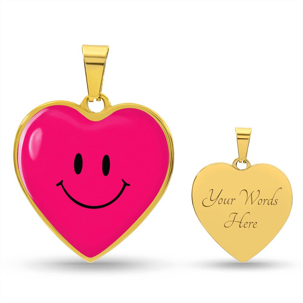 Pink Smiley Face Luxury Necklace