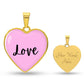 Pink Love Heart Luxury Necklace