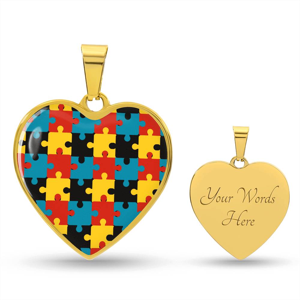 Puzzle Piece Heart Luxury Necklace