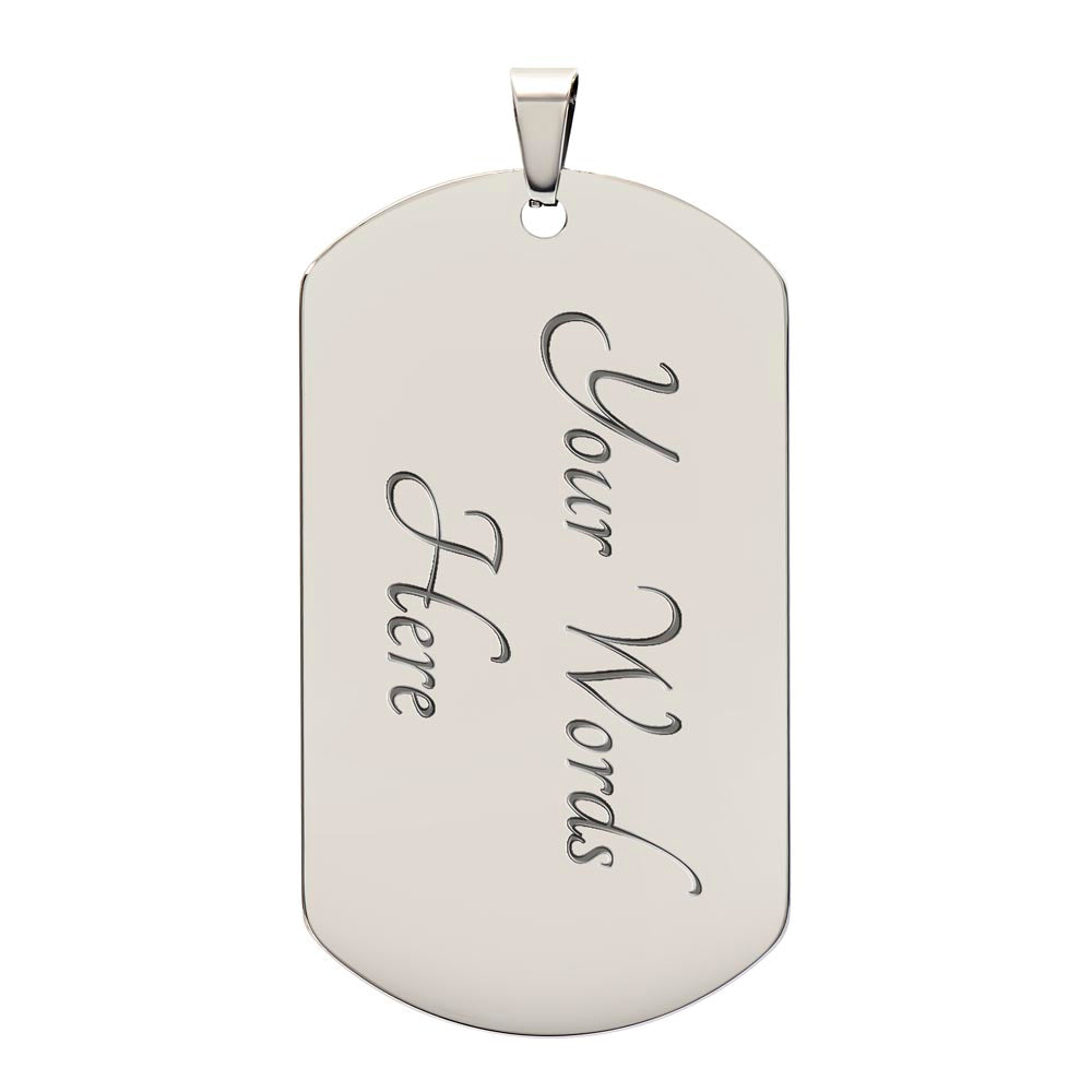 Son Dog Tag Military Necklace Always In My Heart