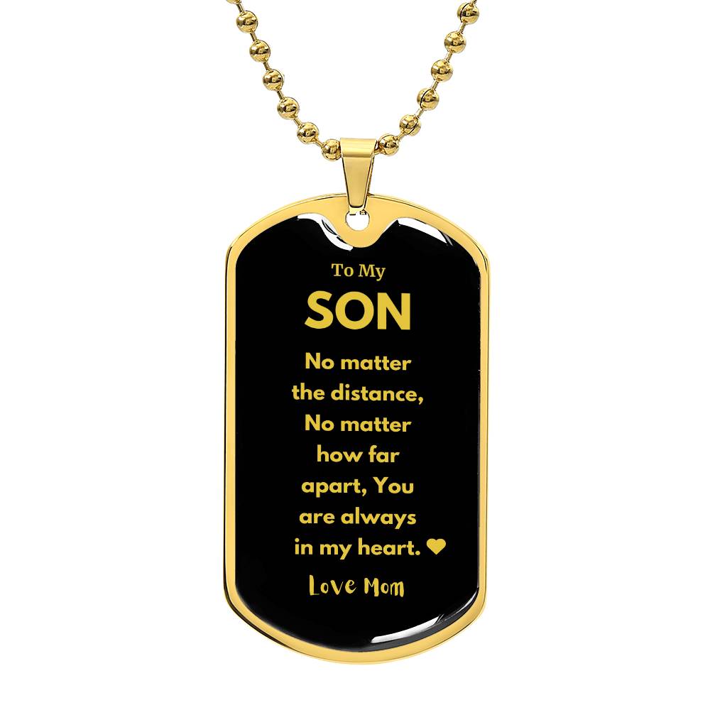 Son Dog Tag Military Necklace You Are Always In My Heart