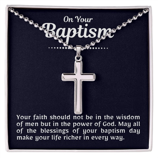 Baptism Cross Necklace