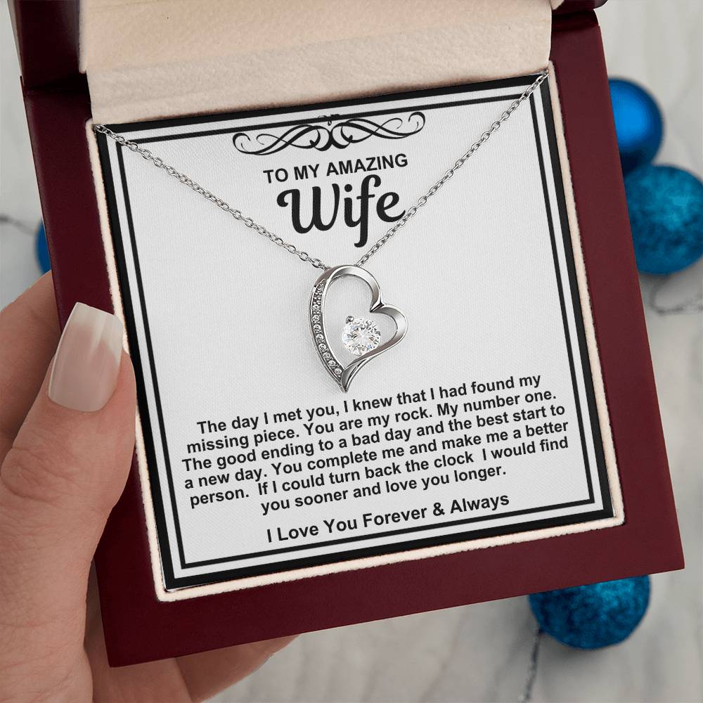 To My Amazing Wife Necklace-In You I Have Found My Missing Piece