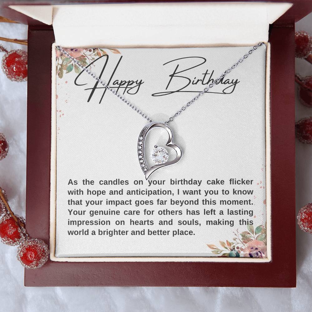 Happy Birthday Heart Necklace