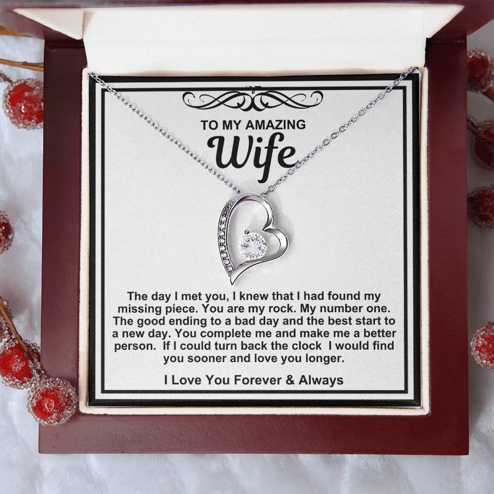 To My Amazing Wife Necklace-In You I Have Found My Missing Piece