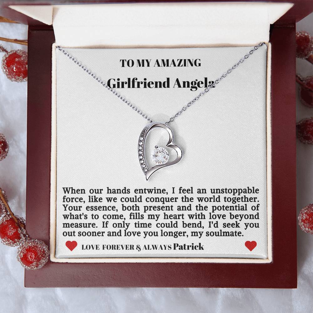 Personalized Heart Necklace For Wife, Girlfriend or Soulmate