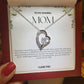 To My Amazing Mom Heart Necklace