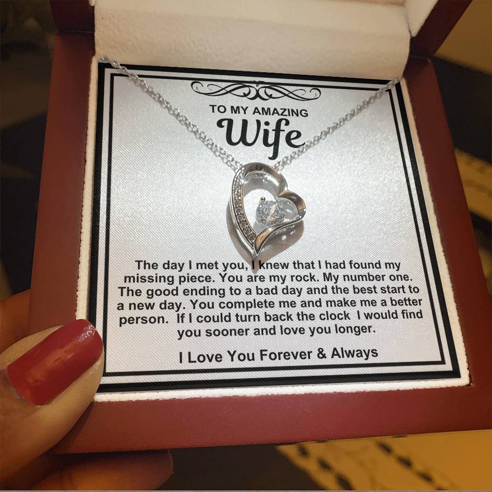 To My Amazing Wife Necklace-In You I Have Found My Missing Piece