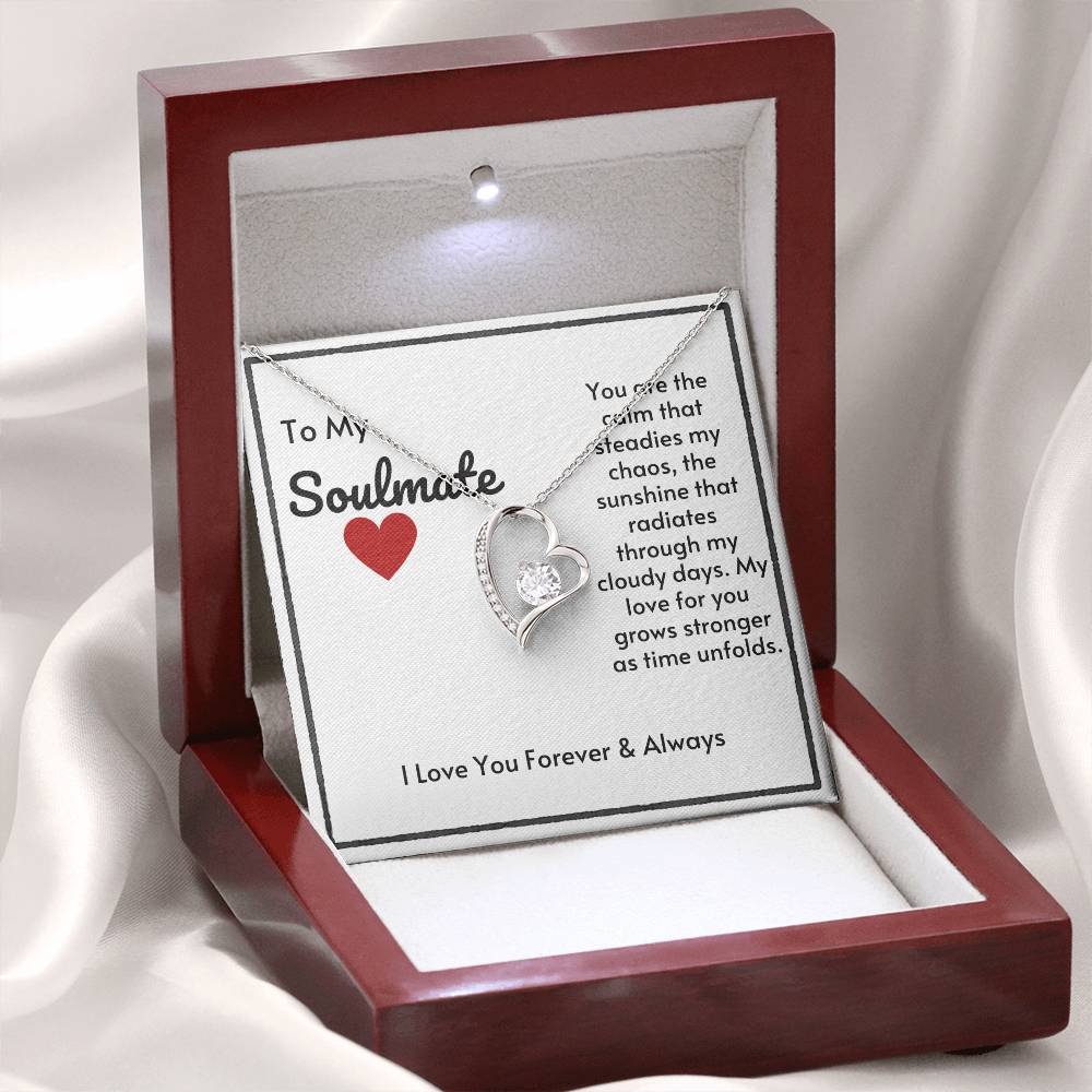 Soulmate Heart Necklace-My Love Grows Stronger