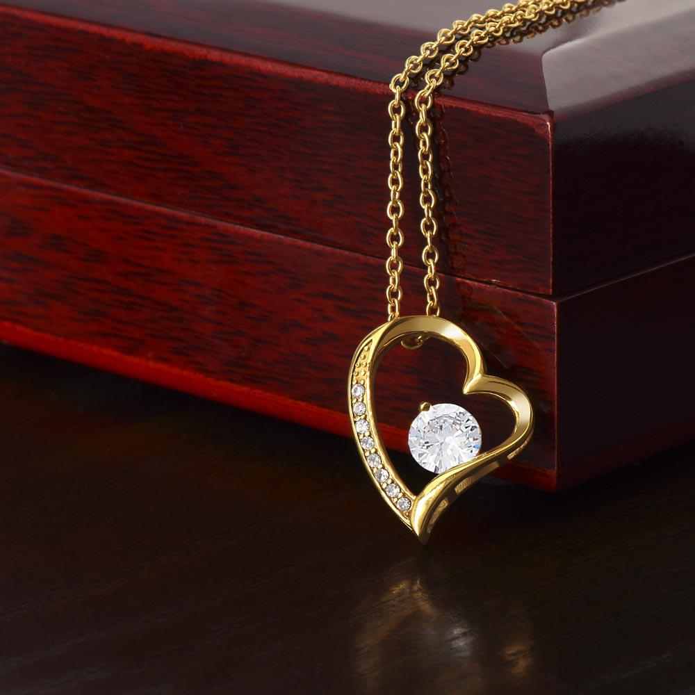 To My Amazing Mom Heart Necklace