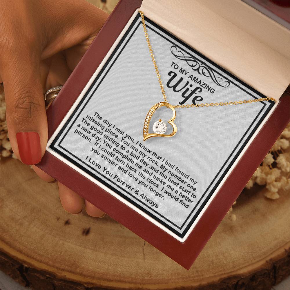 To My Amazing Wife Necklace-In You I Have Found My Missing Piece