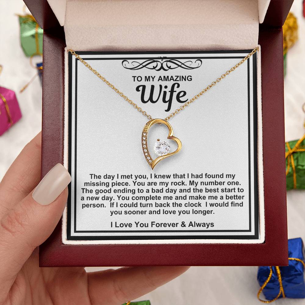 To My Amazing Wife Necklace-In You I Have Found My Missing Piece