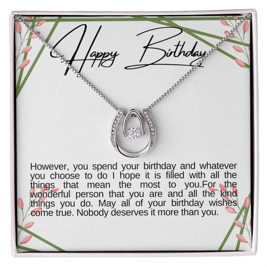 Happy Birthday Lucky In Love Necklace