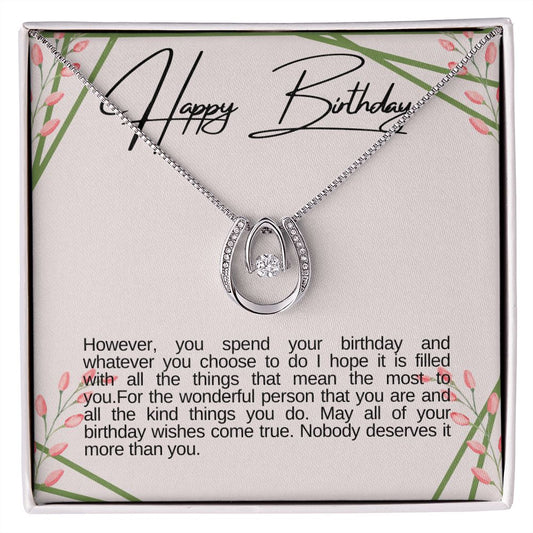 Happy Birthday Lucky In Love Necklace