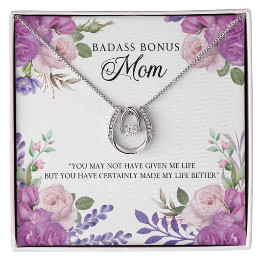 Badass Bonus Mom Necklace