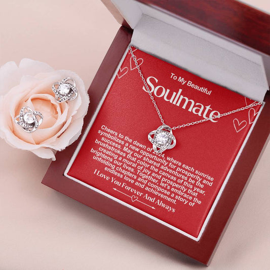 [Almost Sold Out] Soulmate New Year Love knot Necklace & Free Gift-Cheers to 2024 Each Sunrise Symbolizes a New Opportunity