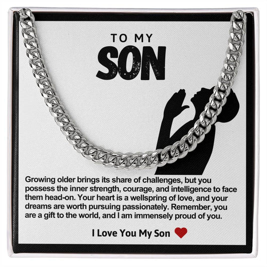 Son Cuban Chain Necklace- Prayer