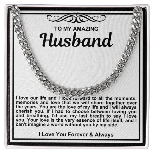 Husband Cuban Link Chain Necklace