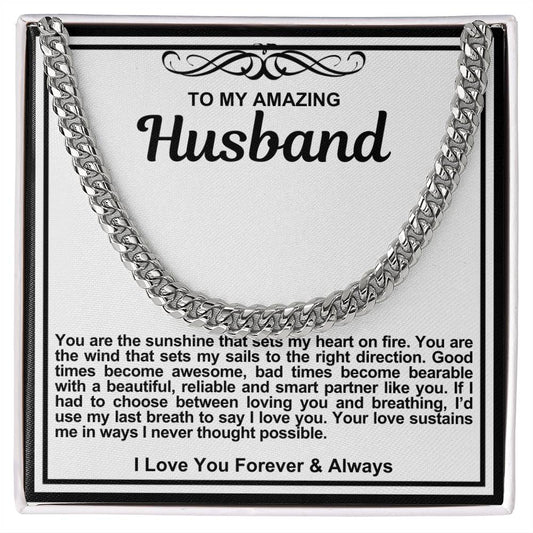 Husband Cuban Link Chain Necklace