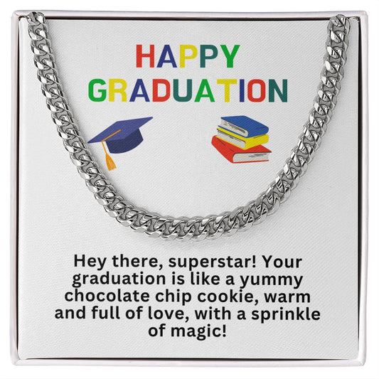 Happy Graduation Cuban Link Necklace