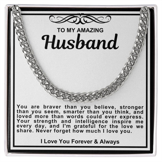 Husband Cuban Link Chain Necklace