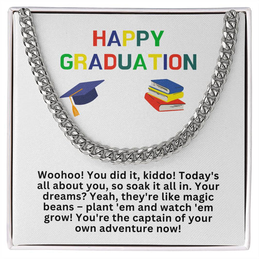 Happy Graduation Cuban Link Necklace