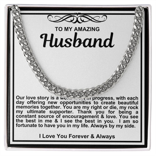 Husband Cuban Link Chain Necklace