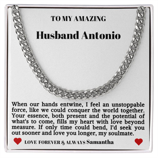 Personalized Cuban Link Chain For Husband, Boyfriend or Soulmate