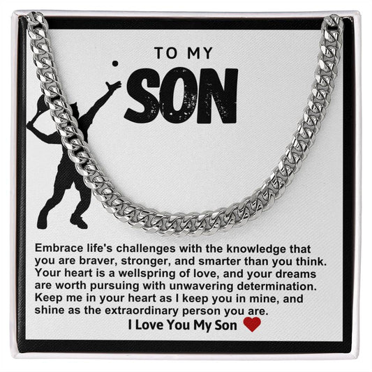 Son Cuban Chain Necklace- Tennis