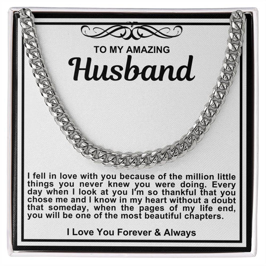 Husband Cuban Link Chain Necklace