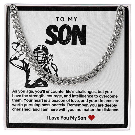 Son Cuban Chain Necklace- Football