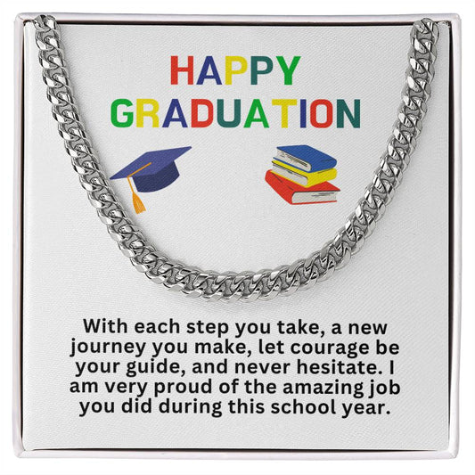 Happy Graduation Cuban Link Necklace