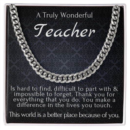 Teacher Cuban Link Chain