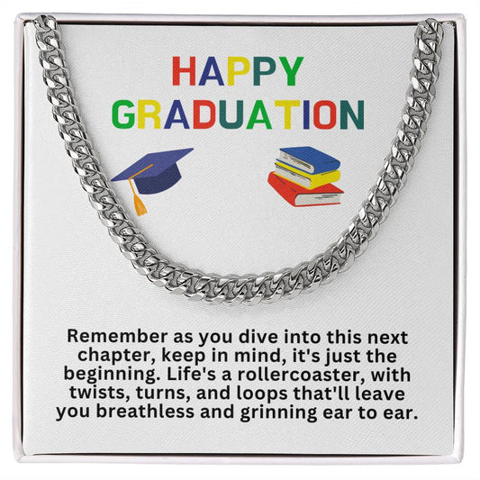 Happy Graduation Cuban Link Necklace