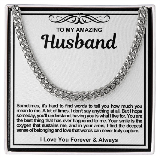 Husband Cuban Link Chain Necklace