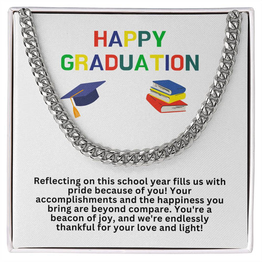 Happy Graduation Cuban Link Necklace